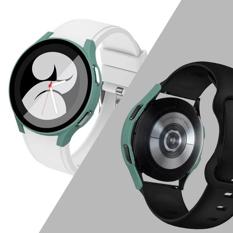 Absolut Gut Samsung Galaxy Watch 4 (40mm) Hülle mit Displayschutz in Plastik und Gehärtetes Glas