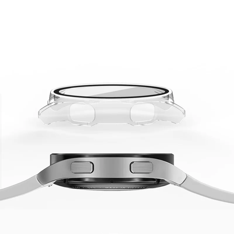Absolut Gut Samsung Galaxy Watch 4 (40mm) Hülle mit Displayschutz in Plastik und Gehärtetes Glas