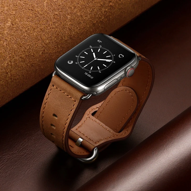 Cool Apple Watch Series 7 45mm Echtes Leder armband