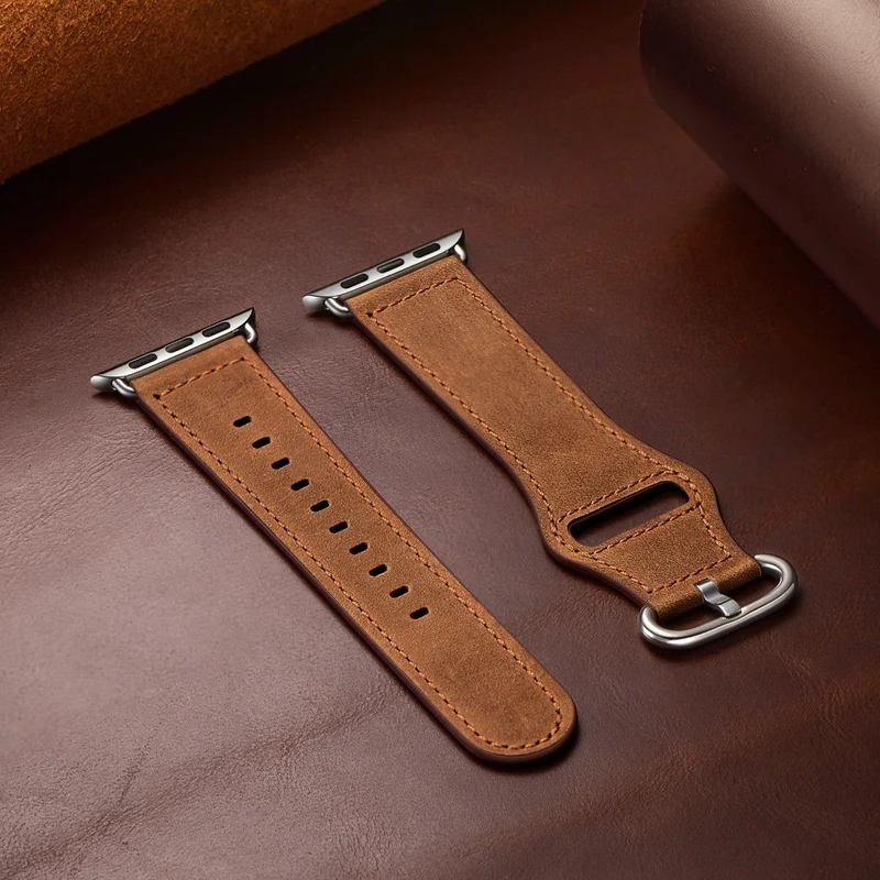 Cool Apple Watch Series 7 45mm Echtes Leder armband