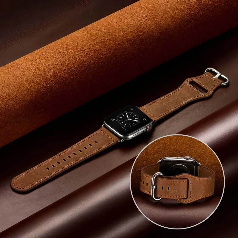 Cool Apple Watch Series 7 45mm Echtes Leder armband