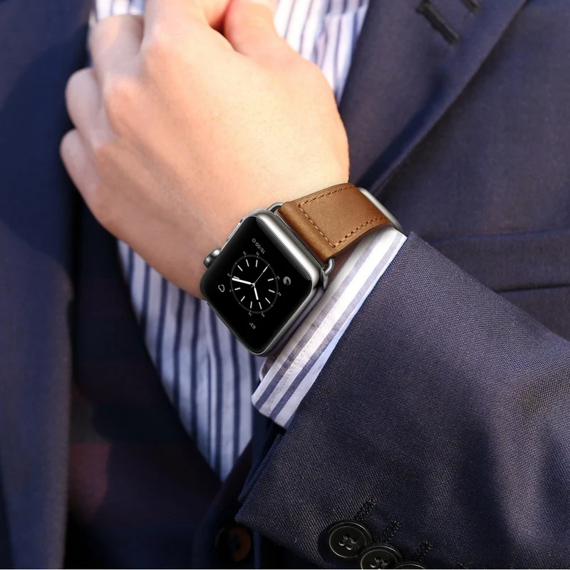 Cool Apple Watch Series 7 45mm Echtes Leder armband