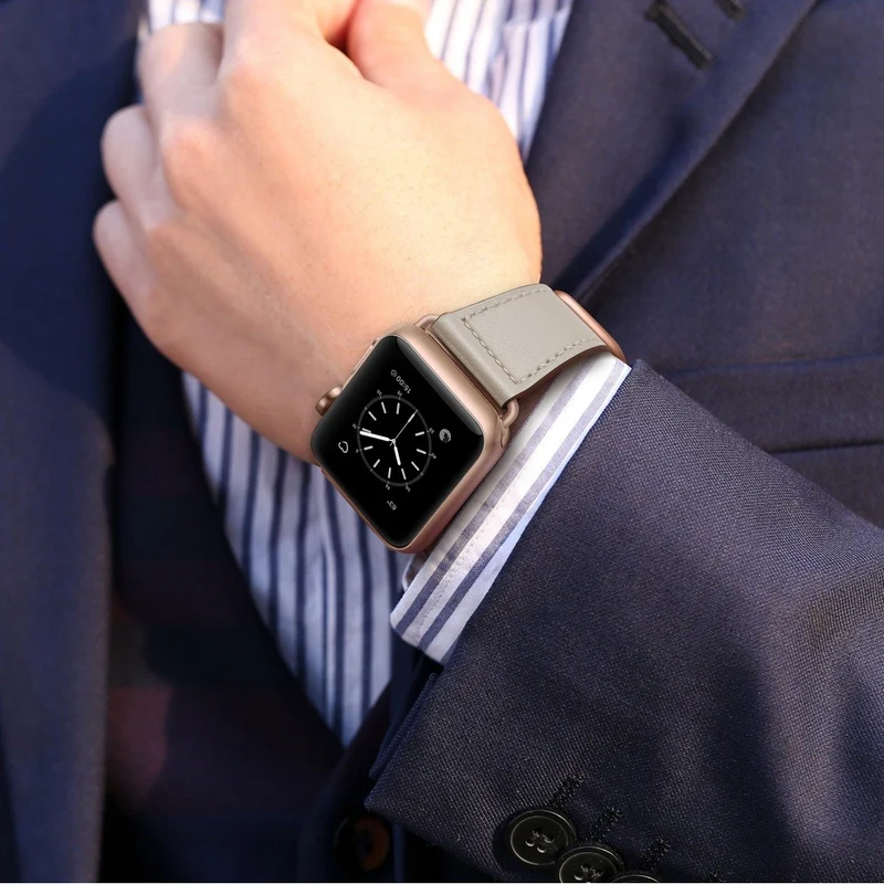 Cool Apple Watch Series 7 45mm Echtes Leder armband