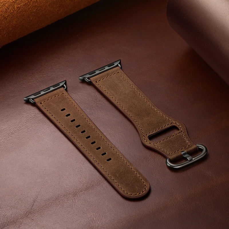 Cool Apple Watch Series 7 45mm Echtes Leder armband
