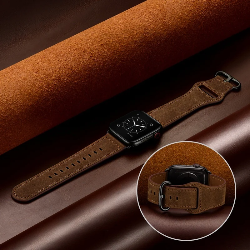 Cool Apple Watch Series 7 45mm Echtes Leder armband