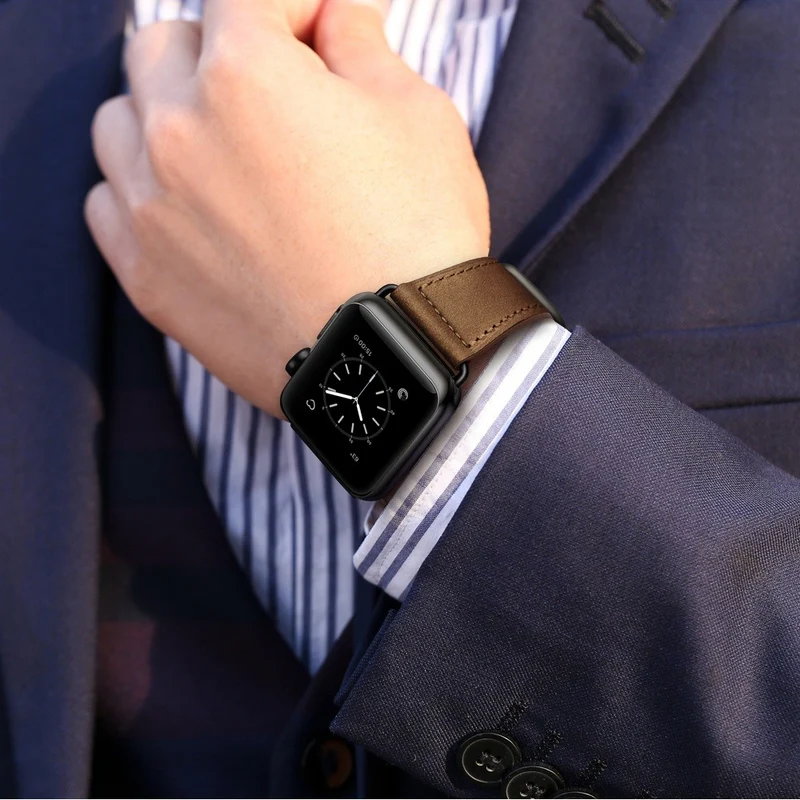 Cool Apple Watch Series 7 45mm Echtes Leder armband