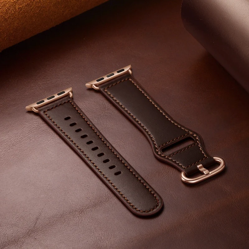 Cool Apple Watch Series 7 45mm Echtes Leder armband
