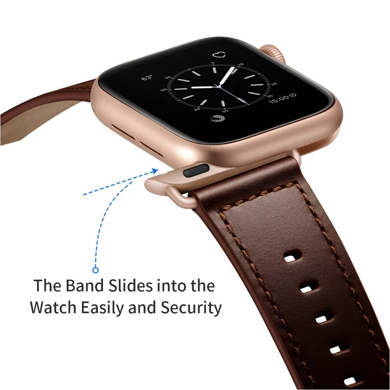 Cool Apple Watch Series 7 45mm Echtes Leder armband