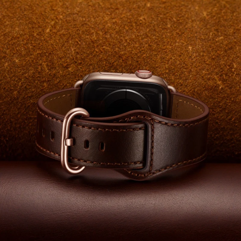 Cool Apple Watch Series 7 45mm Echtes Leder armband