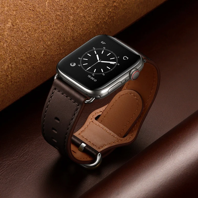 Cool Apple Watch Series 7 45mm Echtes Leder armband