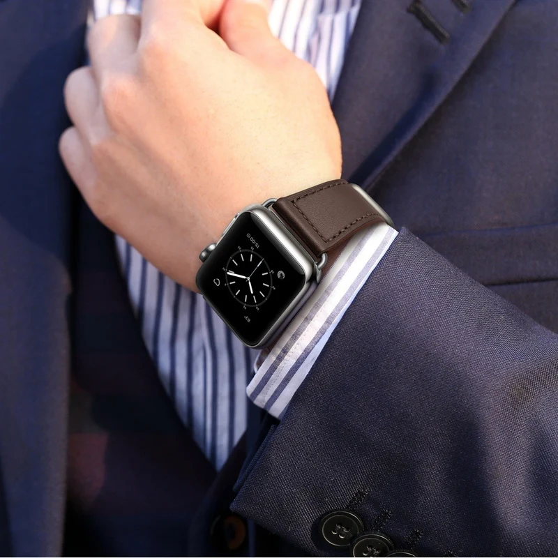 Cool Apple Watch Series 7 45mm Echtes Leder armband