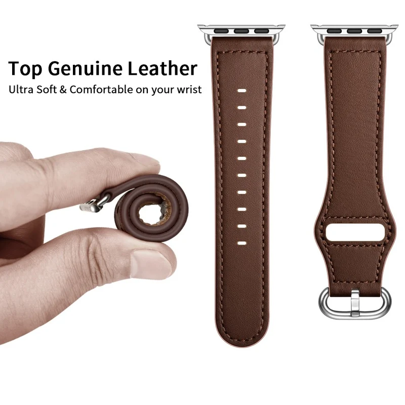 Cool Apple Watch Series 7 45mm Echtes Leder armband