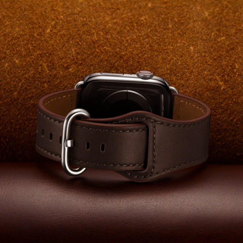 Cool Apple Watch Series 7 45mm Echtes Leder armband