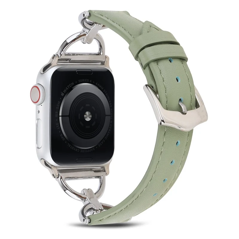 Sehr elegant Apple Watch Series 7 45mm Echtes Leder armband