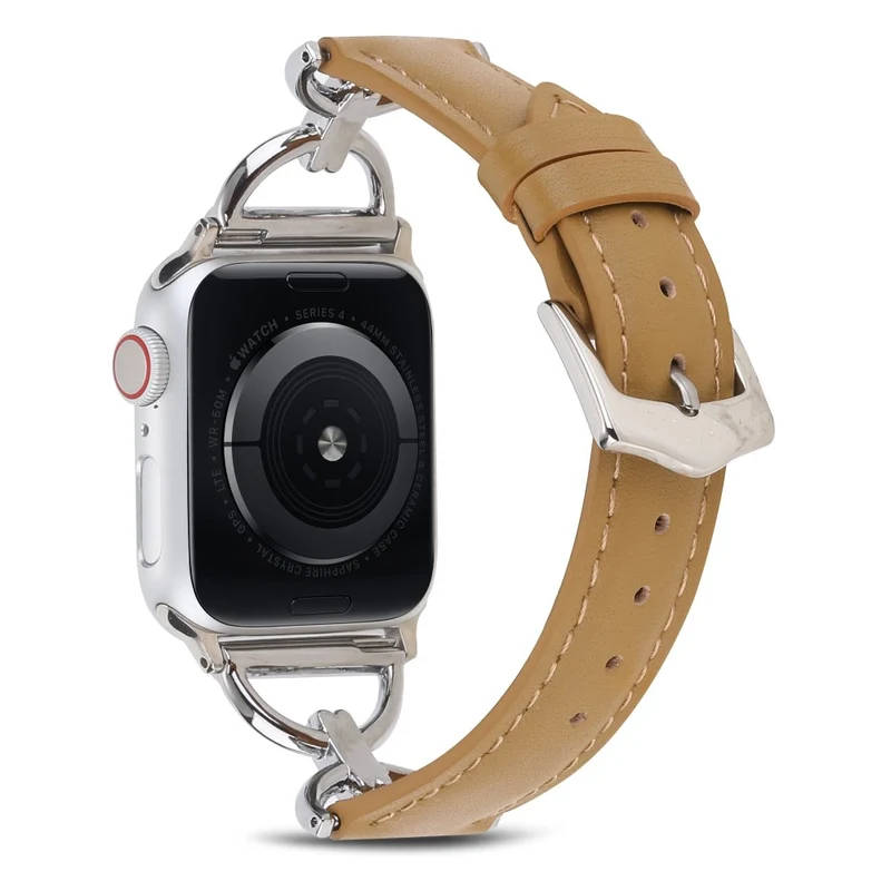 Sehr elegant Apple Watch Series 7 45mm Echtes Leder armband