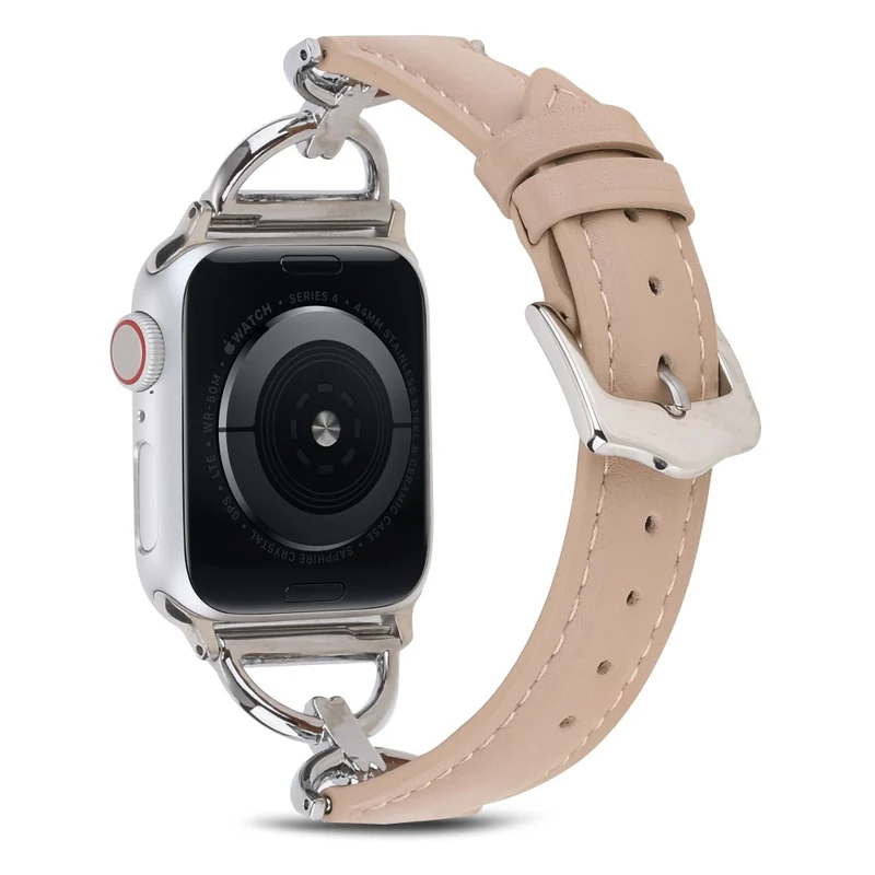 Sehr elegant Apple Watch Series 7 45mm Echtes Leder armband