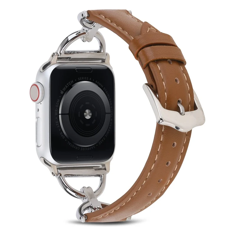 Sehr elegant Apple Watch Series 7 45mm Echtes Leder armband