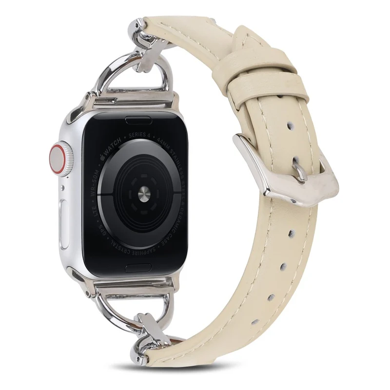 Sehr elegant Apple Watch Series 7 45mm Echtes Leder armband