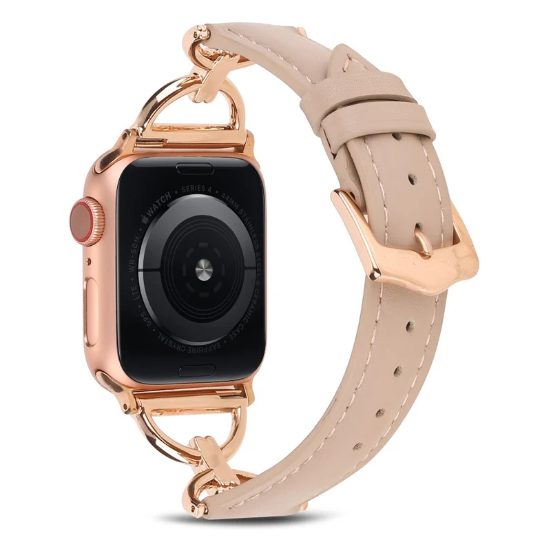 Sehr elegant Apple Watch Series 7 45mm Echtes Leder armband