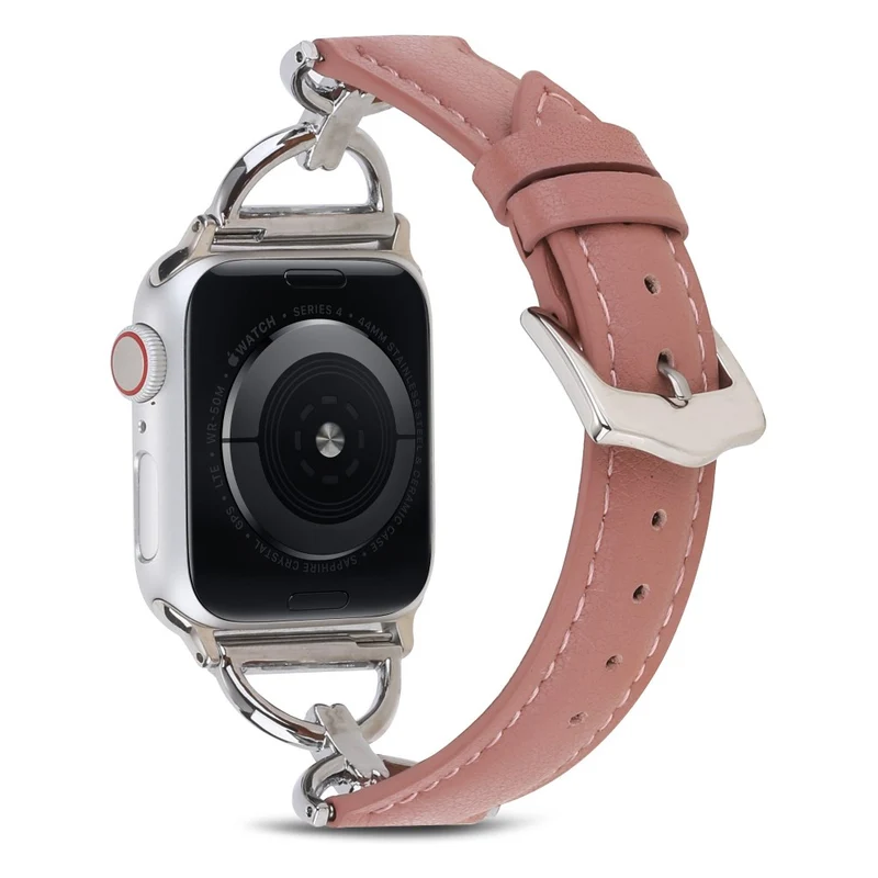 Sehr elegant Apple Watch Series 7 45mm Echtes Leder armband