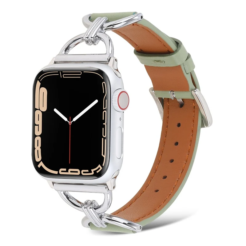 Sehr elegant Apple Watch Series 7 45mm Echtes Leder armband