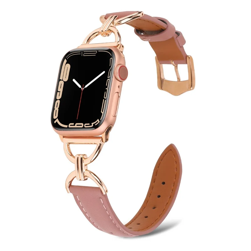 Sehr elegant Apple Watch Series 7 45mm Echtes Leder armband