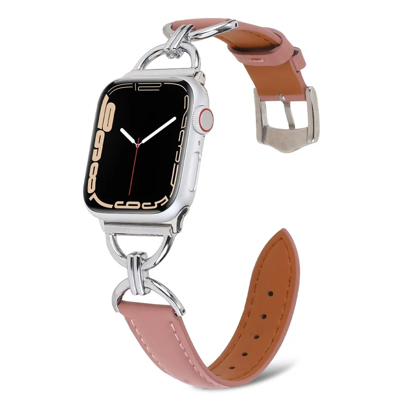 Sehr elegant Apple Watch Series 7 45mm Echtes Leder armband