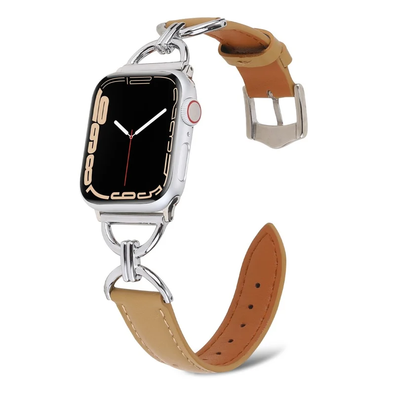 Sehr elegant Apple Watch Series 7 45mm Echtes Leder armband