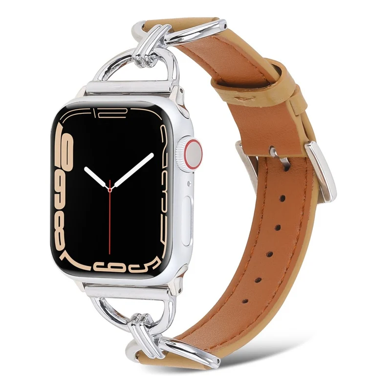 Sehr elegant Apple Watch Series 7 45mm Echtes Leder armband