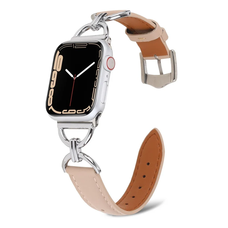 Sehr elegant Apple Watch Series 7 45mm Echtes Leder armband