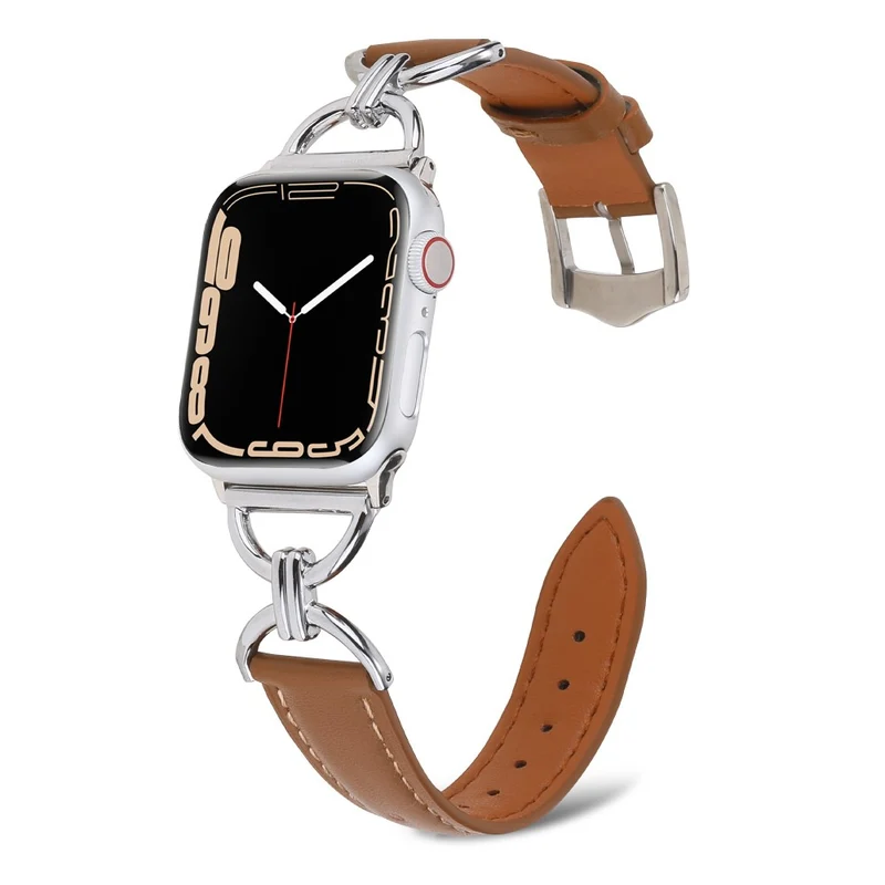 Sehr elegant Apple Watch Series 7 45mm Echtes Leder armband