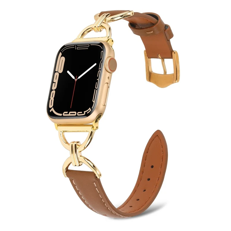 Sehr elegant Apple Watch Series 7 45mm Echtes Leder armband