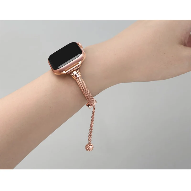 Bequem Apple Watch Series 7 45mm Metall und Strass armband