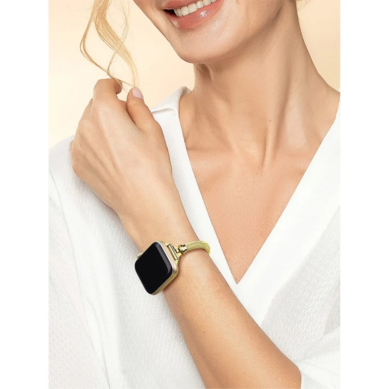 Bequem Apple Watch Series 7 45mm Metall und Strass armband
