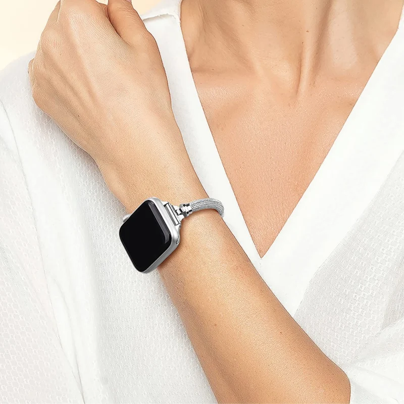 Reizend Apple Watch Series 7 45mm Metall und Strass armband