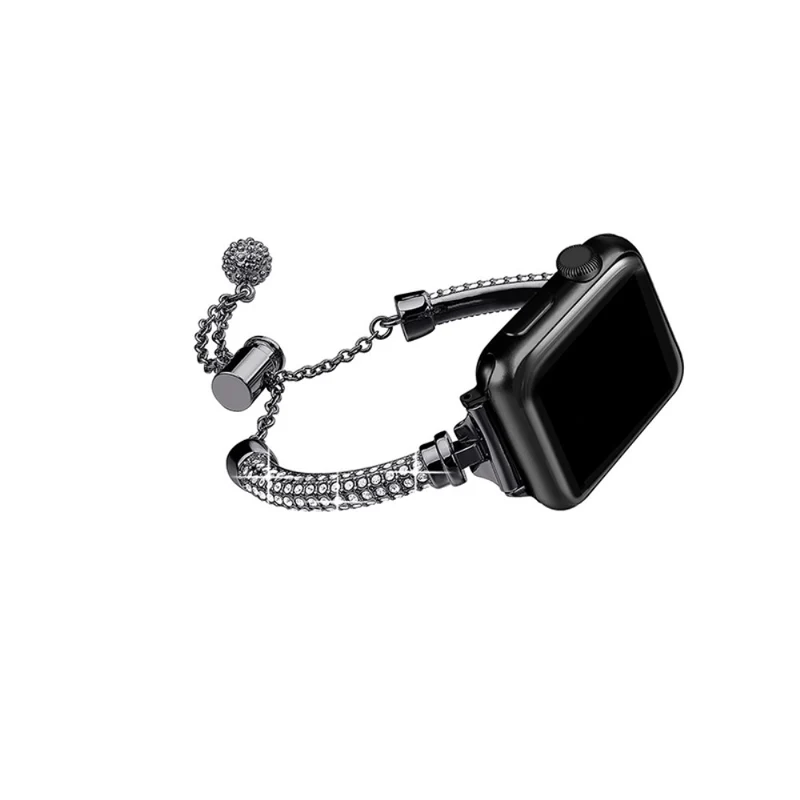 Süß Apple Watch Series 7 45mm Metall und Strass armband