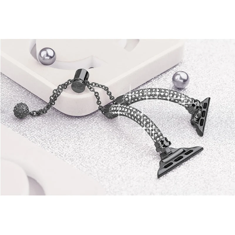 Süß Apple Watch Series 7 45mm Metall und Strass armband