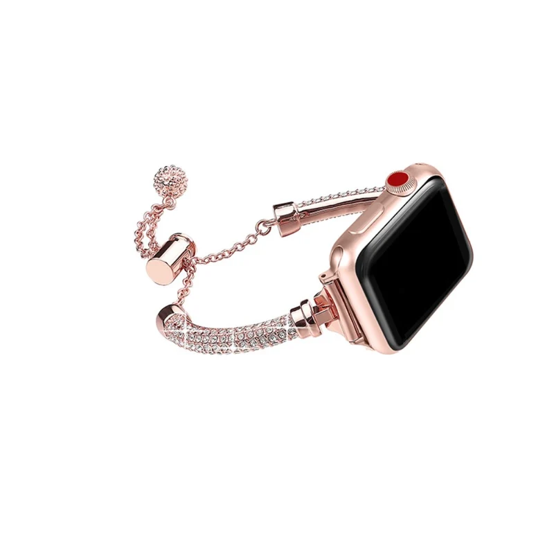 Süß Apple Watch Series 7 45mm Metall und Strass armband