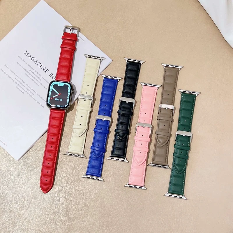 Sehr schön Universell Apple Echtes Leder armband