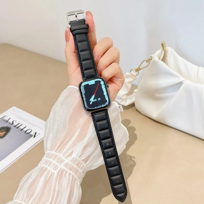Sehr schön Universell Apple Echtes Leder armband