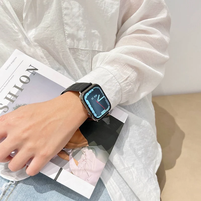 Sehr schön Universell Apple Echtes Leder armband