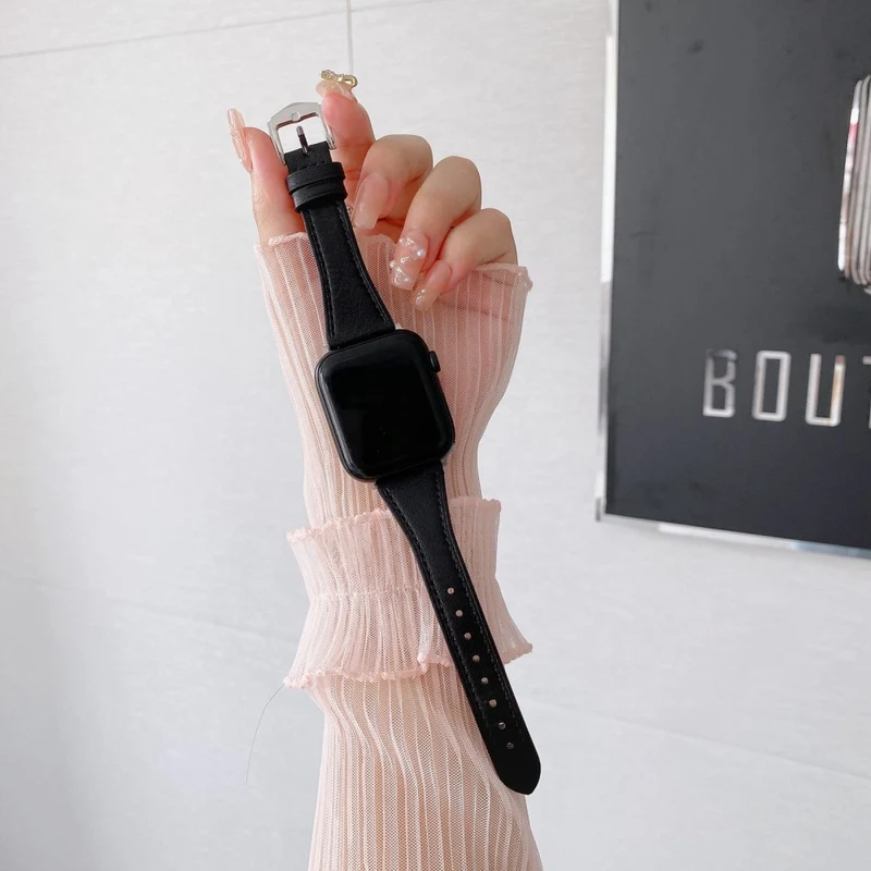 Supersauber Universell Apple Echtes Leder armband