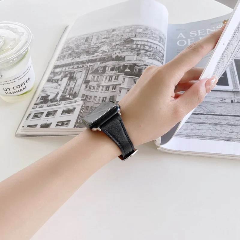 Supersauber Universell Apple Echtes Leder armband