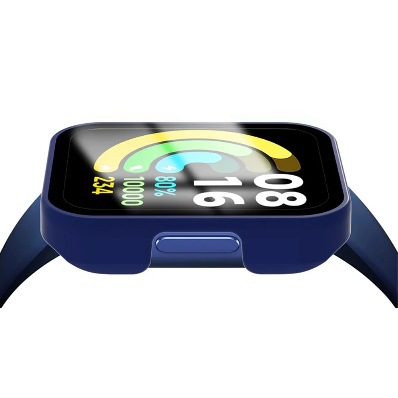Super Stylisch Xiaomi Redmi Watch 2 Lite Hülle mit Displayschutz in Plastik und Gehärtetes Glas
