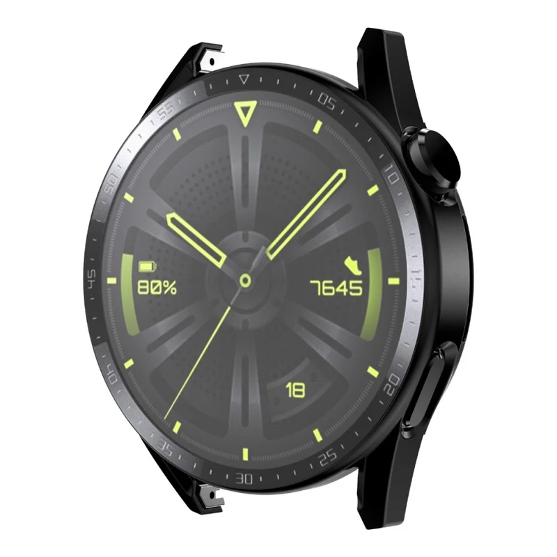 Stilvoll Huawei Watch GT 3 (46mm) Hülle mit Displayschutz in Plastik und Gehärtetes Glas