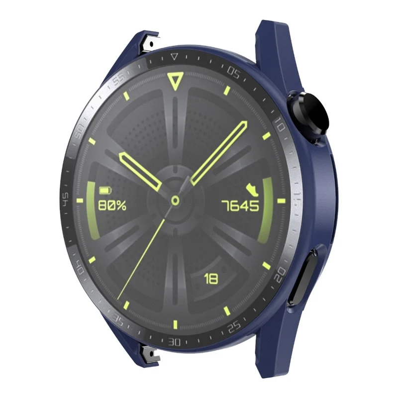 Stilvoll Huawei Watch GT 3 (46mm) Hülle mit Displayschutz in Plastik und Gehärtetes Glas