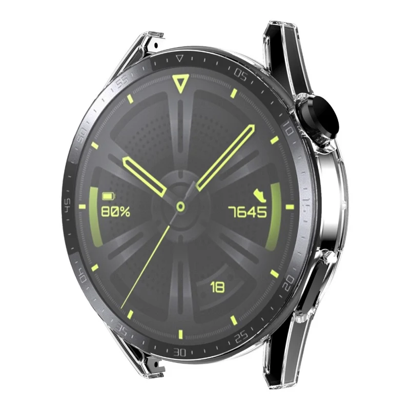 Stilvoll Huawei Watch GT 3 (46mm) Hülle mit Displayschutz in Plastik und Gehärtetes Glas