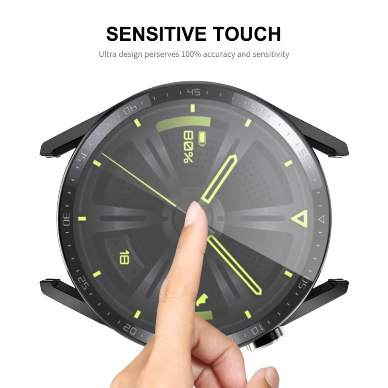 Stilvoll Huawei Watch GT 3 (46mm) Hülle mit Displayschutz in Plastik und Gehärtetes Glas