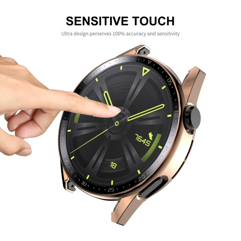 Auffallend Nett Huawei Watch GT 3 (46mm) Hülle mit Displayschutz in Plastik und Gehärtetes Glas