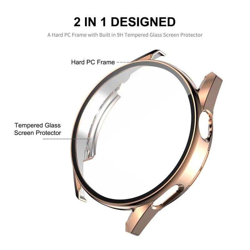 Auffallend Nett Huawei Watch GT 3 (42mm) Hülle mit Displayschutz in Plastik und Gehärtetes Glas